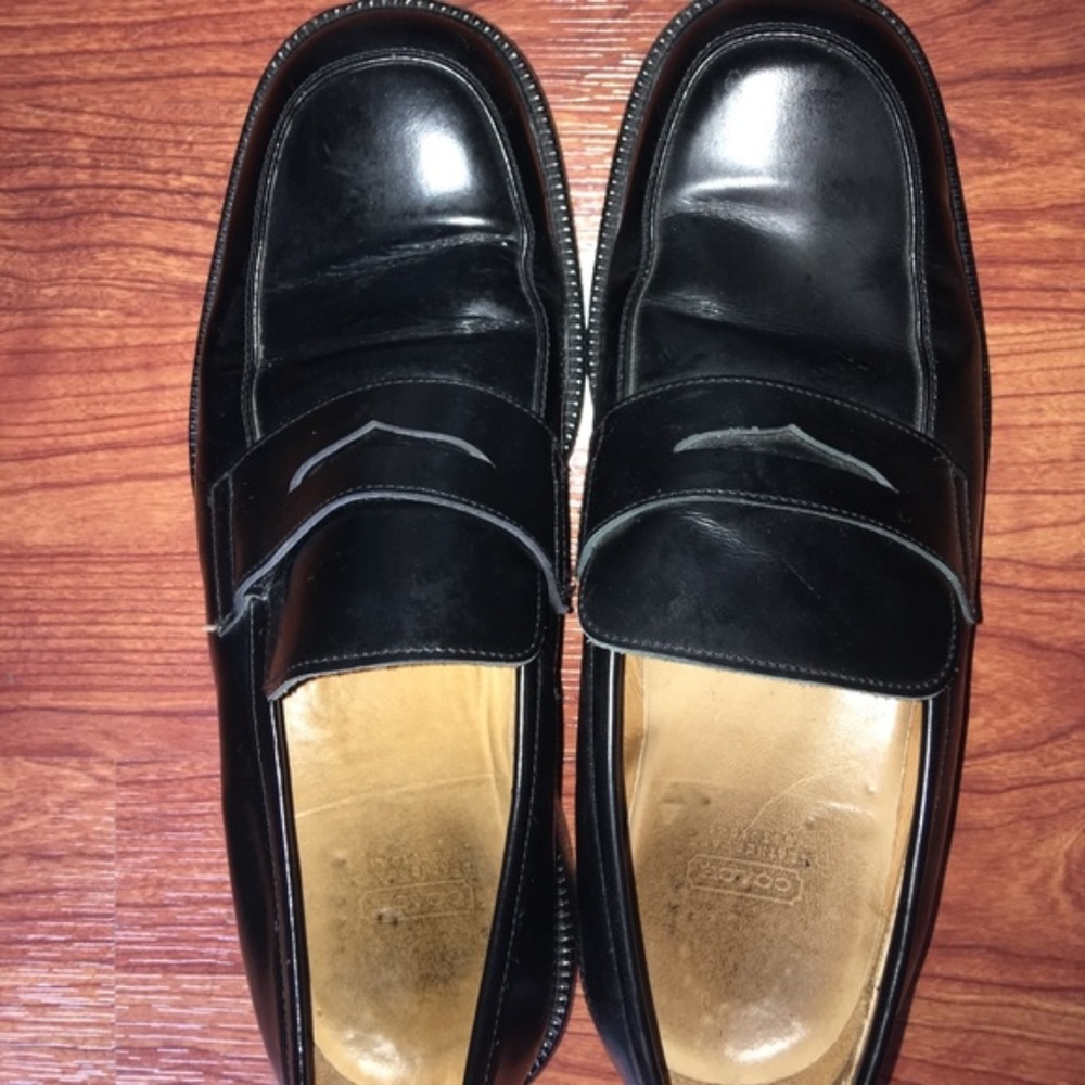 Coach Black Leather Loafers